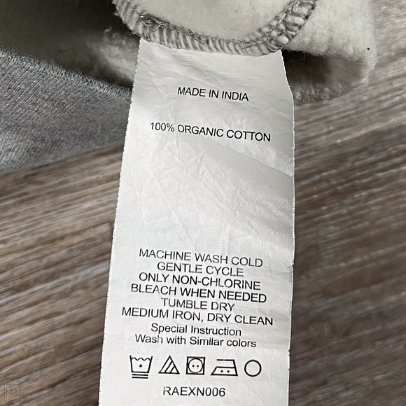 Quince Women's Sweater Crewneck Casual Organic Cotton Fleece Lined M Gray - Picture 3 of 7